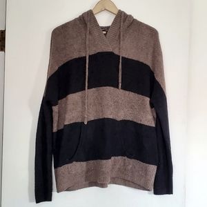 Barefoot Dreams Bamboo Chic Lite Striped Hoodie - Small/Medium